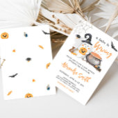 Orange Halloween Baby Brewing Baby Shower Einladung