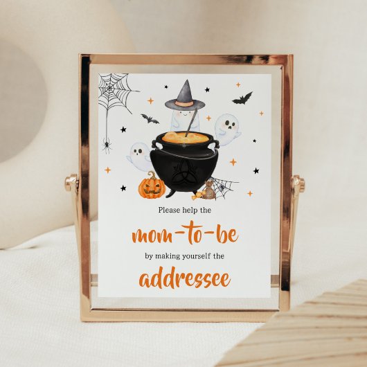 Orange Halloween Baby Brewing Envelope Station Poster