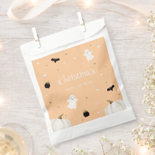 Orange Halloween Baby Dusche Geschenktütchen (Ausgeschnitten)