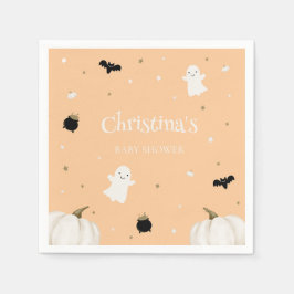 Orange Halloween Baby Dusche Serviette