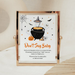 Orange Halloween Baby ist Brewing Don't Say Baby Poster