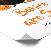 Orange Halloween Baby ist das Brennen Babys sind s Poster (Ecke)