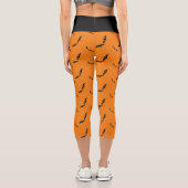 Orange Halloween/bat Capri Leggings (Rückseite)