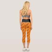 Orange Halloween/bat Capri Leggings (Rückseite)