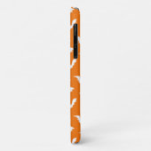 Orange Halloween Bat Pattern Black Monogram Case-Mate iPhone Hülle (Hinten/Links)