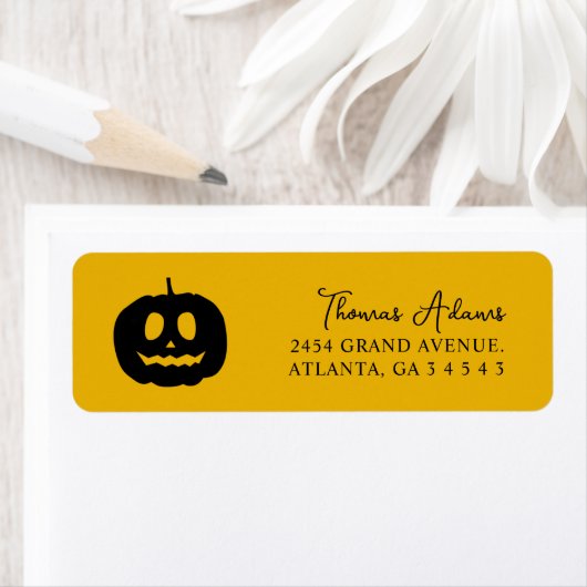 Orange Halloween Black Pumpkin (Insitu)