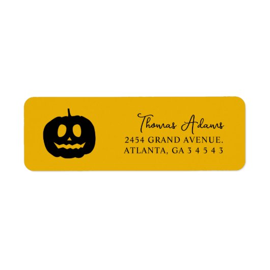 Orange Halloween Black Pumpkin (Vorne)