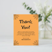 Orange Halloween Brautparty Dankeschön Karte (Stehend Vorderseite)