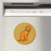 Orange Halloween Cat Magnet (In Situ (Geschirrspüler))