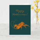 Orange Halloween Cockroach Karte (Gelbe Blume)