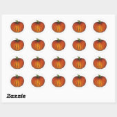 Orange Halloween Fall Harvest Pumpkin Patch Runder Aufkleber (Blatt)