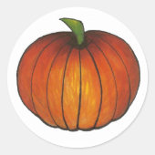 Orange Halloween Fall Harvest Pumpkin Patch Runder Aufkleber (Vorderseite)