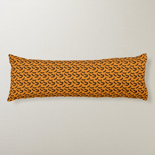 Orange Halloween Fledermaus Kissen (Vorderseite)