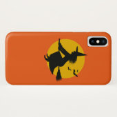 Orange Halloween Flying Witt Phone Case (Rückseite (Horizontal))
