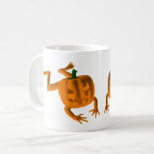 Orange Halloween Frosch Kaffeetasse (Vorderseite Links)