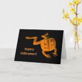 Orange Halloween Frosch Karte (Gelbe Blume)