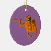 Orange Halloween Frosch Keramikornament (Rechts)