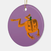 Orange Halloween Frosch Keramikornament (Links)