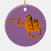 Orange Halloween Frosch Keramikornament (Hinten)
