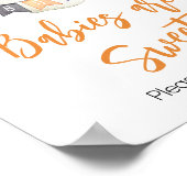 Orange Halloween Ghost Little Boo Babies sind süß Poster (Ecke)