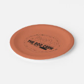 Orange Halloween Ghosts Pappteller (Schrägansicht)