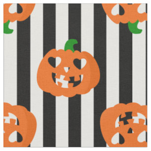 orange Halloween-Herzpump mit Streifen Stoff