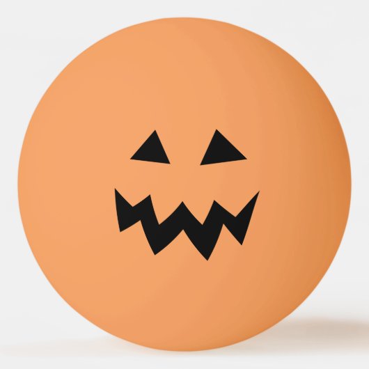 Orange Halloween-Kürbiskopf schnitzen Klingeln Tischtennisball (Vorderseite)