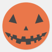 Orange Halloween Kürbislaterne Silhouette Sticker (Vorderseite)