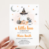 Orange Halloween Little Boo Baby Dusche Einladung