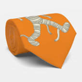 Orange Halloween Mummy necktie - mens KRAWATTE HAR (Gerollt)