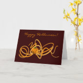 Orange Halloween Octopus Karte (Gelbe Blume)