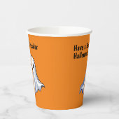 Orange Halloween Paper Cups mit Niedlichen Geister Pappbecher (Links)