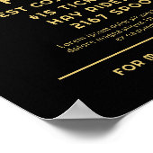 Orange Halloween-Party Black Pumpkins Event Poster (Ecke)