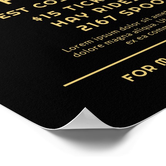 Orange Halloween-Party Black Pumpkins Event Poster (Ecke)