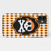 Orange Halloween Pirate Goth Phone Case (Rückseite (Horizontal))