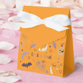 "Orange Halloween Pumpkin and Ghost Favor Box" Geschenkschachtel