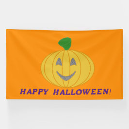 Orange Halloween Pumpkin Banner