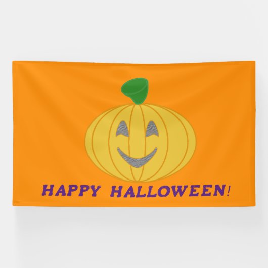 Orange Halloween Pumpkin Banner (Horizontal)