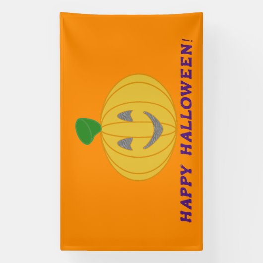 Orange Halloween Pumpkin Banner (Vertikal)