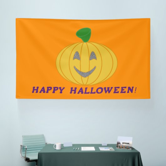 Orange Halloween Pumpkin Banner (Messe)