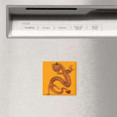 Orange Halloween Pumpkin Dragon Magnet (In Situ (Geschirrspüler))