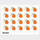 Orange Halloween Pumpkin Gold Stars Sticker (Blatt)