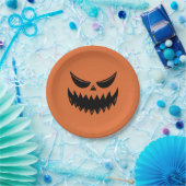 Orange Halloween Pumpkin Kürbislaterne Pappteller (Party)