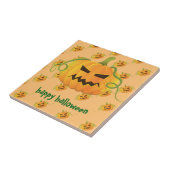Orange Halloween Pumpkin Nahtloses Muster Fliese (Seite)