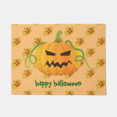 Orange Halloween Pumpkin Nahtloses Muster Fußmatte (Vorderseite)