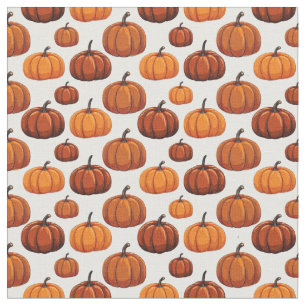 Orange Halloween Pumpkins - Feierliches Herbstmust Stoff