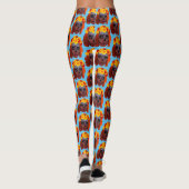 Orange Halloween Queen Self Portrait Leggings (Rückseite)