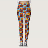 Orange Halloween Queen Self Portrait Leggings (Vorderseite)