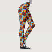 Orange Halloween Queen Self Portrait Leggings (Rechts)