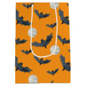ORANGE HALLOWEEN SCHWARZBATS & VOLLMOONEN MITTLERE GESCHENKTÜTE (Rückseite)